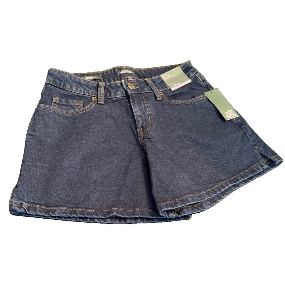 Wild Fable Women's Size 2, 4" Inseam Mid Rise Midi Denim Shorts NWT